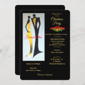 Art Deco formele kledij kerstfeest uitnodiging (Voorkant / Achterkant)