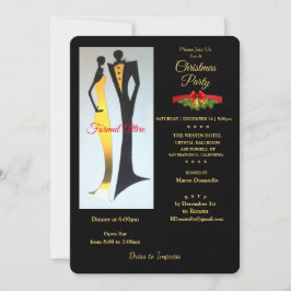 Art Deco formele kledij kerstfeest uitnodiging