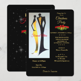 Art Deco formele kledij kerstfeest uitnodiging