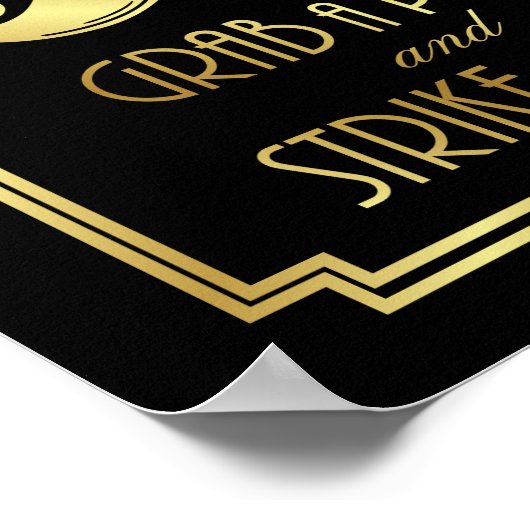 Art Deco FOTO BOOTH GRAB A PROP Sign Print (Hoek)