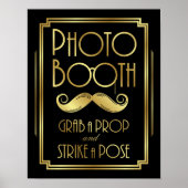 Art Deco FOTO BOOTH GRAB A PROP Sign Print (Voorkant)