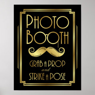Art Deco FOTO BOOTH GRAB A PROP Sign Print