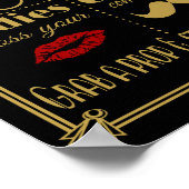 Art Deco FOTO BOOTH print zwart en goud (Hoek)