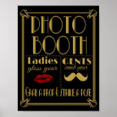 Art Deco FOTO BOOTH print zwart en goud (Voorkant)