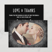 Art Deco  Foto Bruiloft Dank u Kaarten (Voorkant / Achterkant)