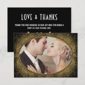 Art Deco  Foto Bruiloft Dank u Kaarten (Voorkant / Achterkant)