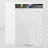 Art Deco Fractal Briefpapier (Voorkant / Achterkant)