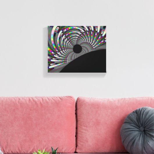 Art Deco Fractal Canvas Afdruk (Insitu (Woonkamer))