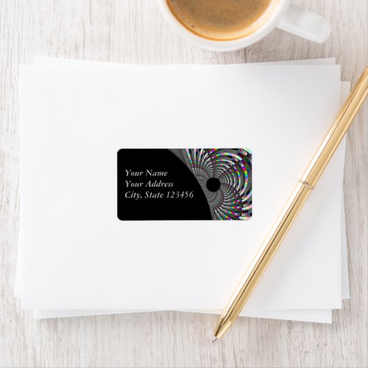 Art Deco Fractal Etiket (Insitu)