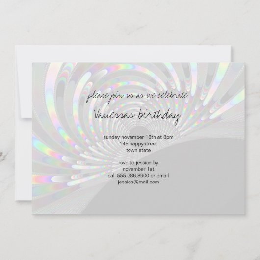 Art Deco Fractal Kaart (Achterkant)