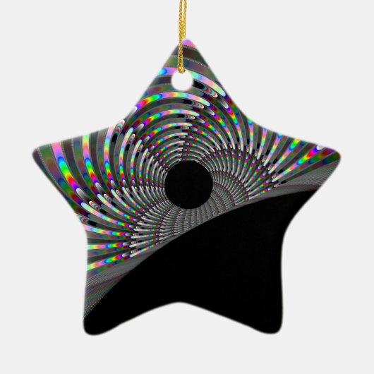 Art Deco Fractal Keramisch Ornament (Voorkant)