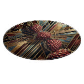 Art Deco Framboos Geometrisch Goud Snijplank (Hoek)