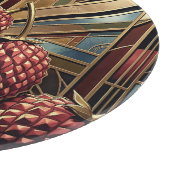 Art Deco Framboos Geometrisch Goud Snijplank (Hoek)