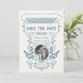 Art Deco Frame save the Date (Staand voorkant)