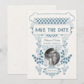 Art Deco Frame save the Date (Voorkant / Achterkant)