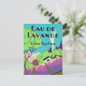 Art Deco French Lavender Boerderij Briefkaart (Staand voorkant)