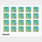Art Deco French Lavender Boerderij Vierkante Sticker (Vel)