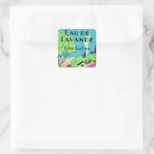 Art Deco French Lavender Boerderij Vierkante Sticker (Tas)