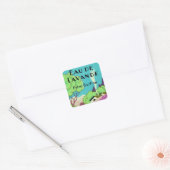 Art Deco French Lavender Boerderij Vierkante Sticker (Envelop)