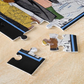 Art Deco French Mode Paris Scene Legpuzzel (Zijkant)