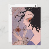 Art Deco French parfum ad Briefkaart (Voorkant / Achterkant)