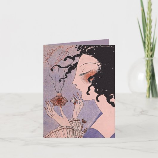 Art Deco French parfum en Note card Kaart (Voorkant)