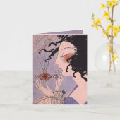 Art Deco French parfum en Note card Kaart (Gele Bloem)