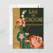  Art Deco French parfume Label Briefkaart (Voorkant / Achterkant)