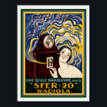 Art Deco French Radiola Poster 12 x 16<br><div class="desc">Mooie,   Franse deco-reclame voor Radiola 12 x 16</div>