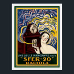 Art Deco French Radiola Poster 12 x 16<br><div class="desc">Mooie,   Franse deco-reclame voor Radiola 12 x 16</div>