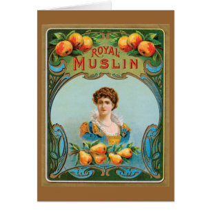 Art Deco Fruit en Vrouw Royal Muslin