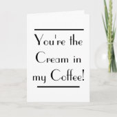 Art Deco Funny Cream Coffee-kaart Kaart (Voorkant)