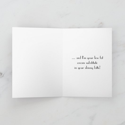 Art Deco Funny Cream Coffee-kaart Kaart (Binnen)