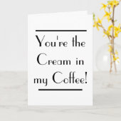 Art Deco Funny Cream Coffee-kaart Kaart (Gele Bloem)