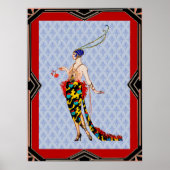 Art Deco G. Barbier Lady Poster (Voorkant)