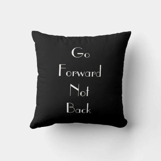 Art Deco Ga Vooruit Typografie Kussen (Achterkant)