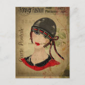 Art Deco Gallery Girl Briefkaart (Voorkant)