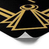 Art Deco Gatsby, Afdruk: "Laat advies achter" Poster (Hoek)