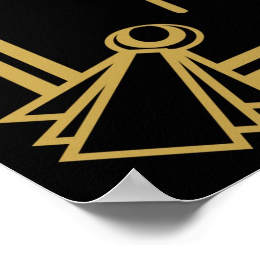 Art Deco Gatsby, Afdruk: "Laat advies achter" Poster (Hoek)