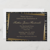 Art Deco Gatsby Afstuderen Uitnodiging (Achterkant)