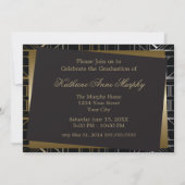 Art Deco Gatsby Afstuderen Uitnodiging (Achterkant)