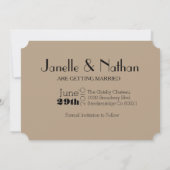 Art Deco Gatsby Bericht van de Dag | 5x7 Uitnodigi Save The Date (Achterkant)