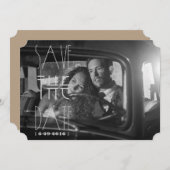 Art Deco Gatsby Bericht van de Dag | 5x7 Uitnodigi Save The Date (Voorkant / Achterkant)