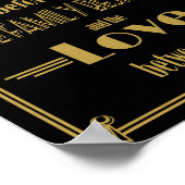 Art Deco Gatsby Bless the food table Poster (Hoek)