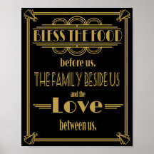 Art Deco Gatsby Bless the food table