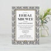 Art Deco Gatsby Bridal Shower Kaart (Staand voorkant)