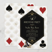 Art Deco Gatsby Casino Royale Poker Birthday Kaart (Voorkant / Achterkant)