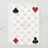 Art Deco Gatsby Casino Royale Poker Birthday Kaart (Achterkant)