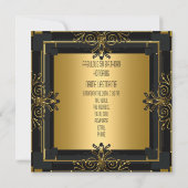 ART DECO Gatsby Fabulous 50 50th Birthday Party 2 Kaart (Achterkant)