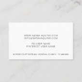  Art Deco Gatsby Fan Geometrische Patroon Visitekaartje (Achterkant)